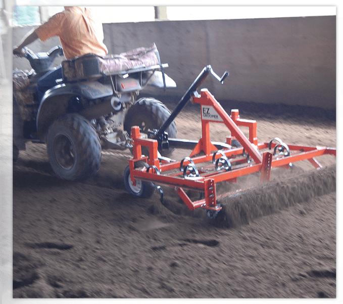 An EZ Groomer arena drag.